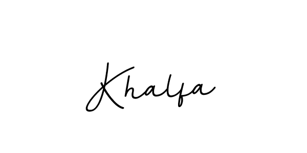 Use a signature maker to create a handwritten signature online. With this signature software, you can design (BallpointsItalic-DORy9) your own signature for name Khalfa. Khalfa signature style 11 images and pictures png