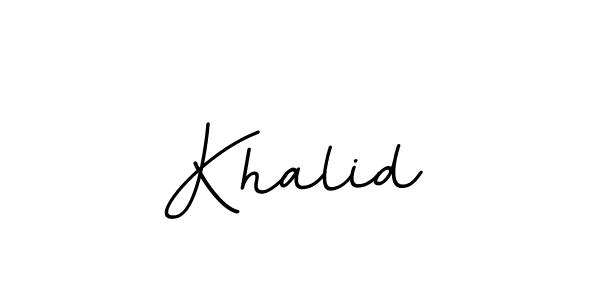 How to make Khalid signature? BallpointsItalic-DORy9 is a professional autograph style. Create handwritten signature for Khalid name. Khalid signature style 11 images and pictures png