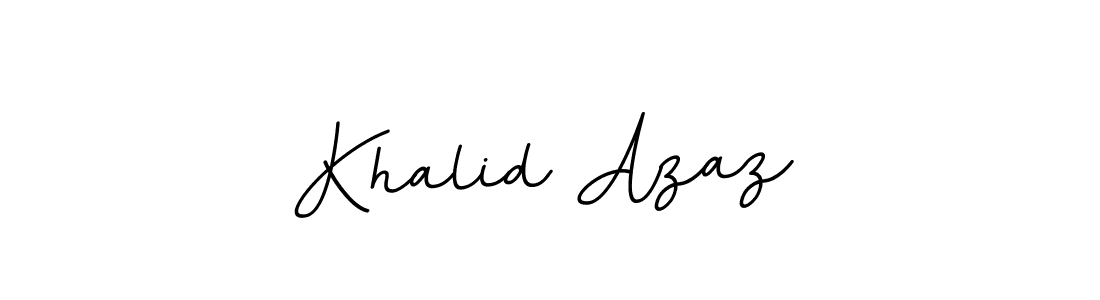 This is the best signature style for the Khalid Azaz name. Also you like these signature font (BallpointsItalic-DORy9). Mix name signature. Khalid Azaz signature style 11 images and pictures png