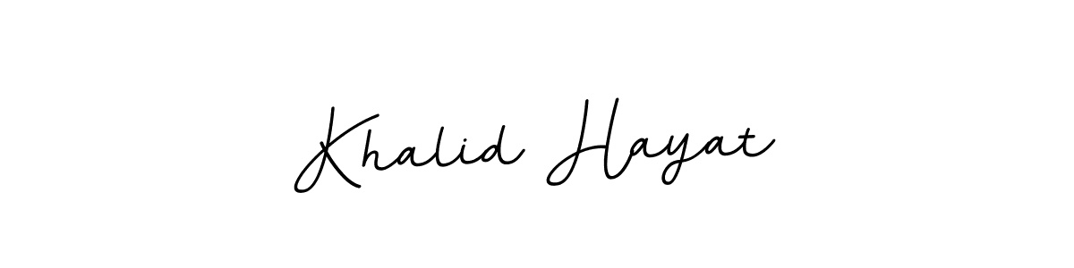 BallpointsItalic-DORy9 is a professional signature style that is perfect for those who want to add a touch of class to their signature. It is also a great choice for those who want to make their signature more unique. Get Khalid Hayat name to fancy signature for free. Khalid Hayat signature style 11 images and pictures png
