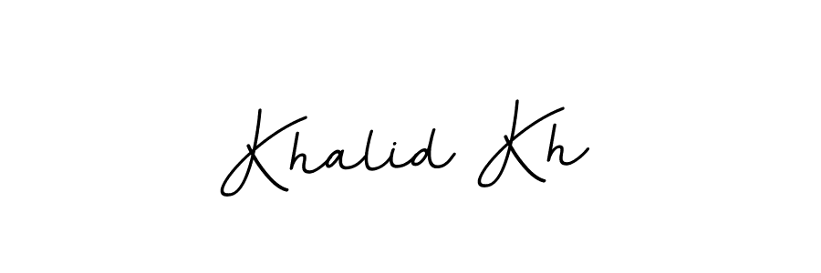 Khalid Kh stylish signature style. Best Handwritten Sign (BallpointsItalic-DORy9) for my name. Handwritten Signature Collection Ideas for my name Khalid Kh. Khalid Kh signature style 11 images and pictures png