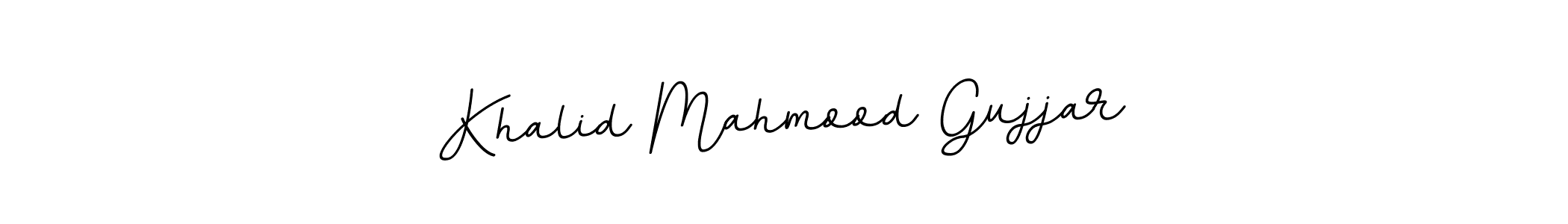 Make a beautiful signature design for name Khalid Mahmood Gujjar. With this signature (BallpointsItalic-DORy9) style, you can create a handwritten signature for free. Khalid Mahmood Gujjar signature style 11 images and pictures png