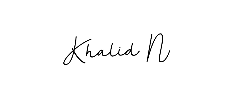 Also we have Khalid N name is the best signature style. Create professional handwritten signature collection using BallpointsItalic-DORy9 autograph style. Khalid N signature style 11 images and pictures png