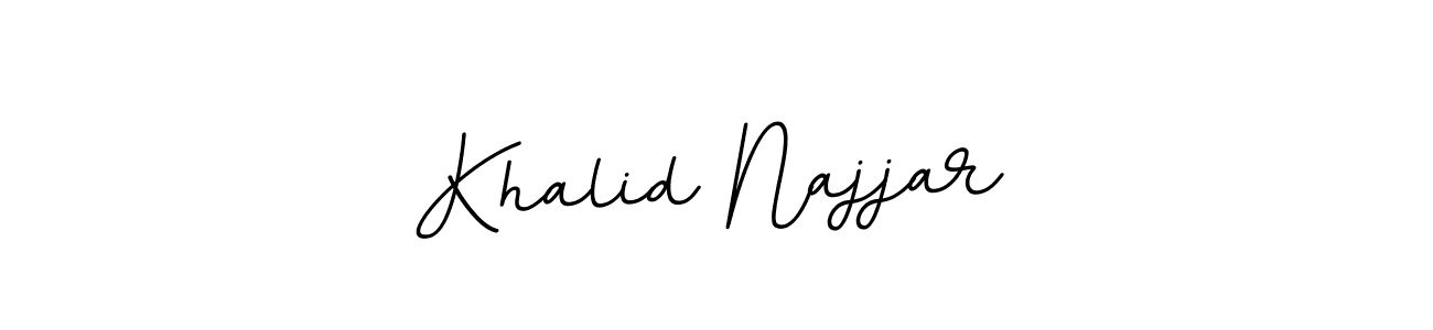 How to make Khalid Najjar name signature. Use BallpointsItalic-DORy9 style for creating short signs online. This is the latest handwritten sign. Khalid Najjar signature style 11 images and pictures png