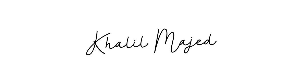 How to make Khalil Majed name signature. Use BallpointsItalic-DORy9 style for creating short signs online. This is the latest handwritten sign. Khalil Majed signature style 11 images and pictures png