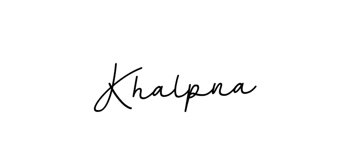 You should practise on your own different ways (BallpointsItalic-DORy9) to write your name (Khalpna) in signature. don't let someone else do it for you. Khalpna signature style 11 images and pictures png