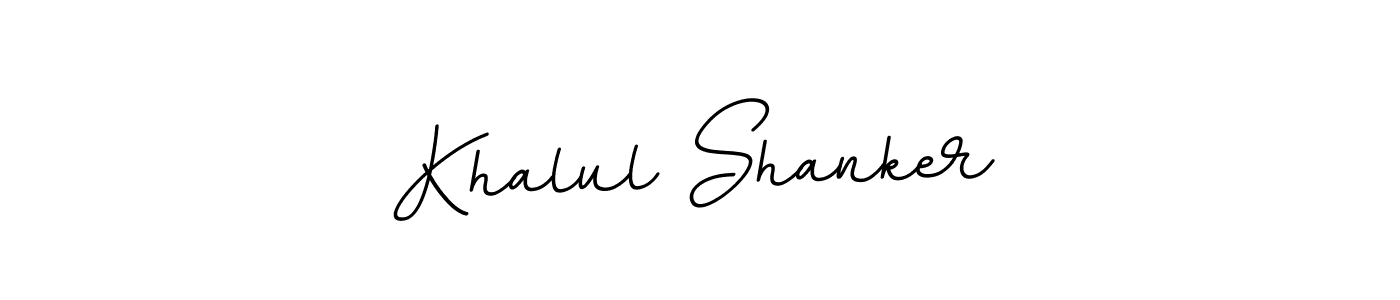 Design your own signature with our free online signature maker. With this signature software, you can create a handwritten (BallpointsItalic-DORy9) signature for name Khalul Shanker. Khalul Shanker signature style 11 images and pictures png