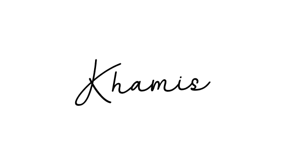 Create a beautiful signature design for name Khamis. With this signature (BallpointsItalic-DORy9) fonts, you can make a handwritten signature for free. Khamis signature style 11 images and pictures png