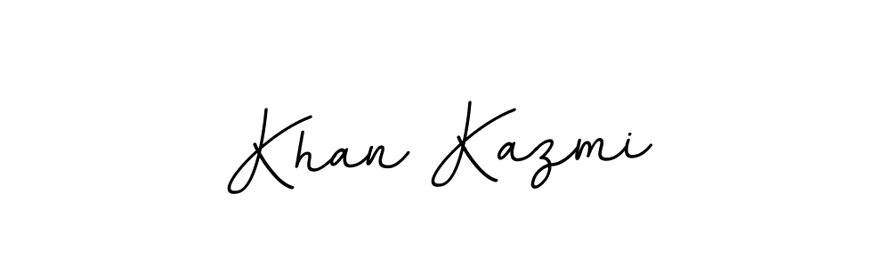 BallpointsItalic-DORy9 is a professional signature style that is perfect for those who want to add a touch of class to their signature. It is also a great choice for those who want to make their signature more unique. Get Khan Kazmi name to fancy signature for free. Khan Kazmi signature style 11 images and pictures png