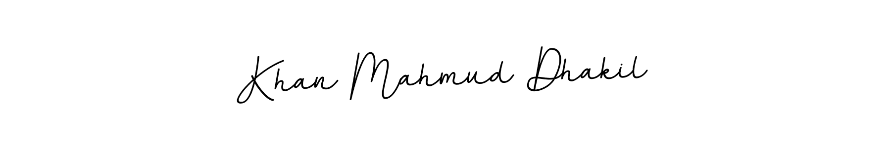 Use a signature maker to create a handwritten signature online. With this signature software, you can design (BallpointsItalic-DORy9) your own signature for name Khan Mahmud Dhakil. Khan Mahmud Dhakil signature style 11 images and pictures png