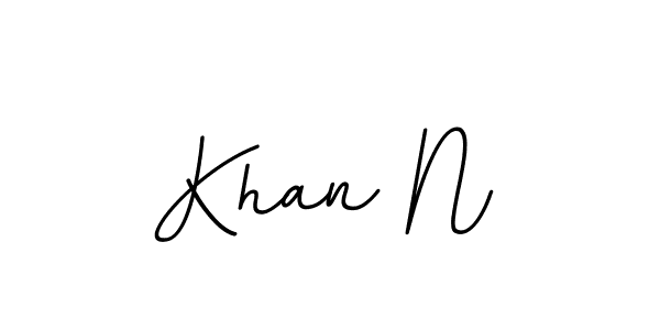 The best way (BallpointsItalic-DORy9) to make a short signature is to pick only two or three words in your name. The name Khan N include a total of six letters. For converting this name. Khan N signature style 11 images and pictures png