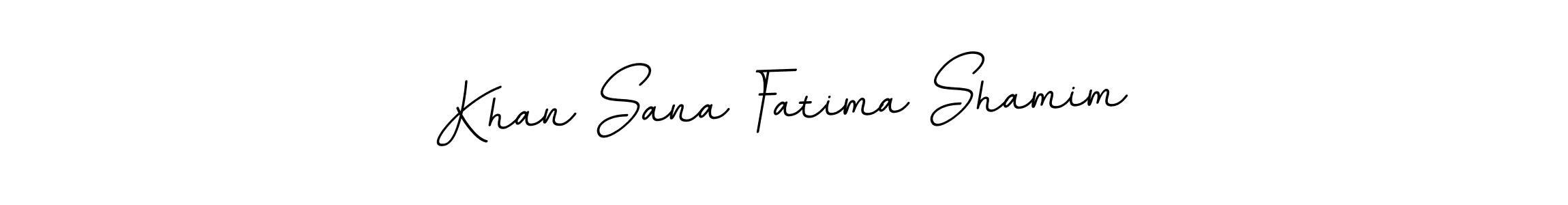 It looks lik you need a new signature style for name Khan Sana Fatima Shamim. Design unique handwritten (BallpointsItalic-DORy9) signature with our free signature maker in just a few clicks. Khan Sana Fatima Shamim signature style 11 images and pictures png