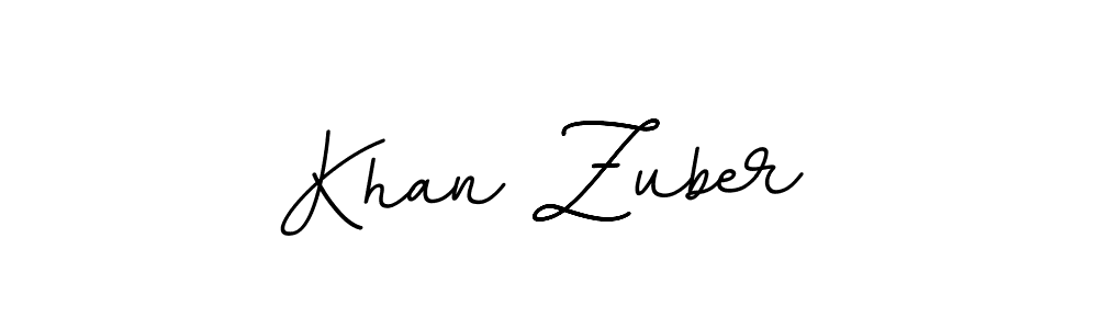 Use a signature maker to create a handwritten signature online. With this signature software, you can design (BallpointsItalic-DORy9) your own signature for name Khan Zuber. Khan Zuber signature style 11 images and pictures png