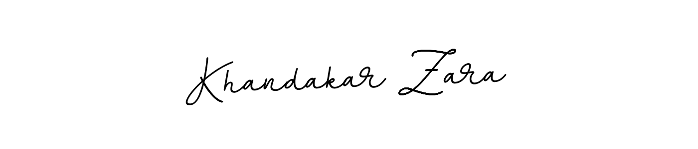 Khandakar Zara stylish signature style. Best Handwritten Sign (BallpointsItalic-DORy9) for my name. Handwritten Signature Collection Ideas for my name Khandakar Zara. Khandakar Zara signature style 11 images and pictures png