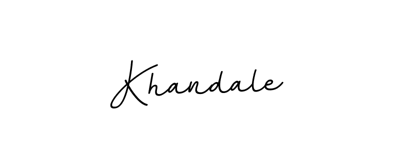 Khandale stylish signature style. Best Handwritten Sign (BallpointsItalic-DORy9) for my name. Handwritten Signature Collection Ideas for my name Khandale. Khandale signature style 11 images and pictures png