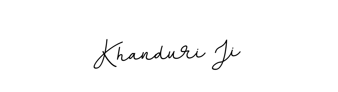 How to make Khanduri Ji name signature. Use BallpointsItalic-DORy9 style for creating short signs online. This is the latest handwritten sign. Khanduri Ji signature style 11 images and pictures png