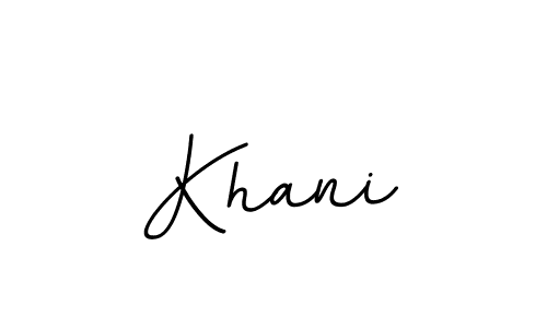 Create a beautiful signature design for name Khani. With this signature (BallpointsItalic-DORy9) fonts, you can make a handwritten signature for free. Khani signature style 11 images and pictures png