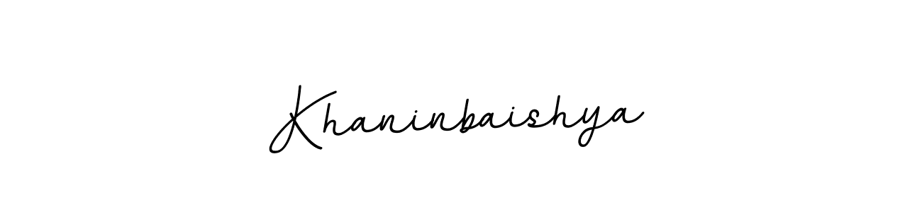 Use a signature maker to create a handwritten signature online. With this signature software, you can design (BallpointsItalic-DORy9) your own signature for name Khaninbaishya. Khaninbaishya signature style 11 images and pictures png