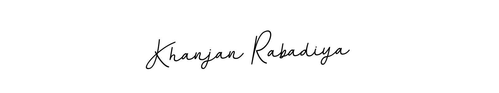 How to make Khanjan Rabadiya name signature. Use BallpointsItalic-DORy9 style for creating short signs online. This is the latest handwritten sign. Khanjan Rabadiya signature style 11 images and pictures png