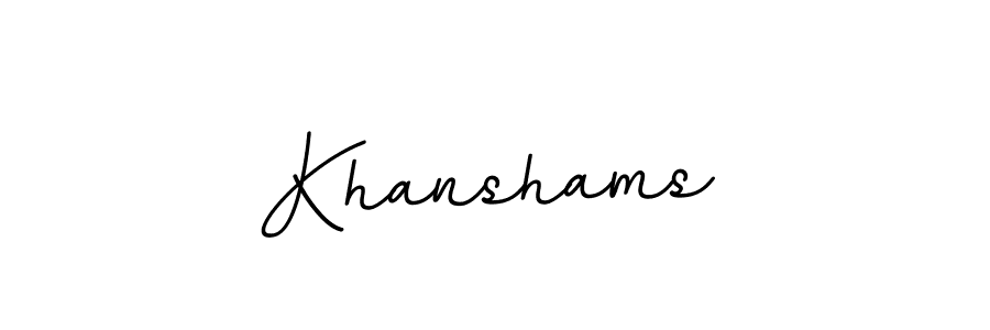 The best way (BallpointsItalic-DORy9) to make a short signature is to pick only two or three words in your name. The name Khanshams include a total of six letters. For converting this name. Khanshams signature style 11 images and pictures png