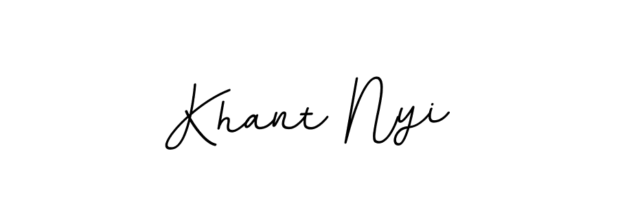Also You can easily find your signature by using the search form. We will create Khant Nyi name handwritten signature images for you free of cost using BallpointsItalic-DORy9 sign style. Khant Nyi signature style 11 images and pictures png