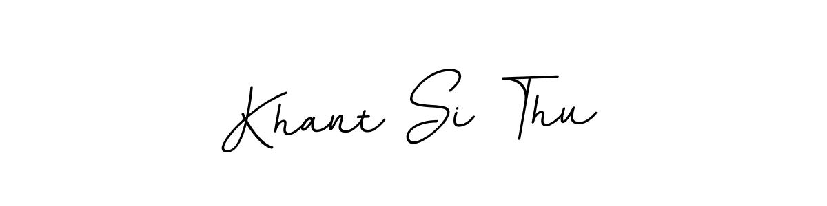 Make a beautiful signature design for name Khant Si Thu. With this signature (BallpointsItalic-DORy9) style, you can create a handwritten signature for free. Khant Si Thu signature style 11 images and pictures png