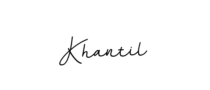 The best way (BallpointsItalic-DORy9) to make a short signature is to pick only two or three words in your name. The name Khantil include a total of six letters. For converting this name. Khantil signature style 11 images and pictures png