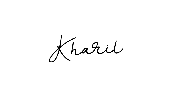 Design your own signature with our free online signature maker. With this signature software, you can create a handwritten (BallpointsItalic-DORy9) signature for name Kharil. Kharil signature style 11 images and pictures png