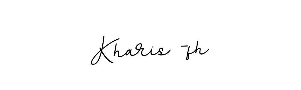 Use a signature maker to create a handwritten signature online. With this signature software, you can design (BallpointsItalic-DORy9) your own signature for name Kharis -fh. Kharis -fh signature style 11 images and pictures png