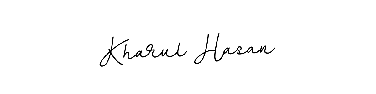 Use a signature maker to create a handwritten signature online. With this signature software, you can design (BallpointsItalic-DORy9) your own signature for name Kharul Hasan. Kharul Hasan signature style 11 images and pictures png