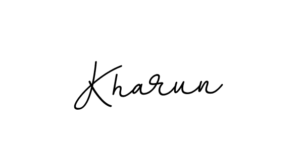 Use a signature maker to create a handwritten signature online. With this signature software, you can design (BallpointsItalic-DORy9) your own signature for name Kharun. Kharun signature style 11 images and pictures png