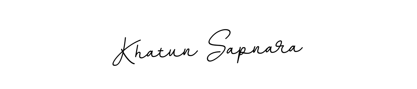 Create a beautiful signature design for name Khatun Sapnara. With this signature (BallpointsItalic-DORy9) fonts, you can make a handwritten signature for free. Khatun Sapnara signature style 11 images and pictures png