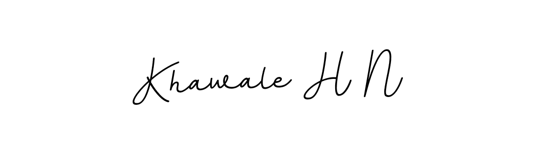 It looks lik you need a new signature style for name Khawale H N. Design unique handwritten (BallpointsItalic-DORy9) signature with our free signature maker in just a few clicks. Khawale H N signature style 11 images and pictures png