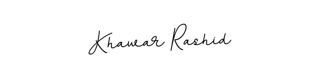 You should practise on your own different ways (BallpointsItalic-DORy9) to write your name (Khawar Rashid) in signature. don't let someone else do it for you. Khawar Rashid signature style 11 images and pictures png