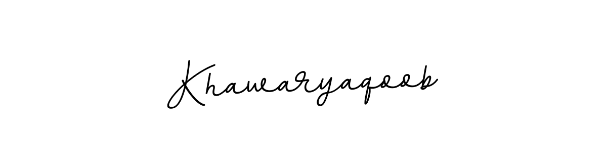 The best way (BallpointsItalic-DORy9) to make a short signature is to pick only two or three words in your name. The name Khawaryaqoob include a total of six letters. For converting this name. Khawaryaqoob signature style 11 images and pictures png