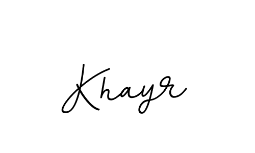 Make a beautiful signature design for name Khayr. With this signature (BallpointsItalic-DORy9) style, you can create a handwritten signature for free. Khayr signature style 11 images and pictures png