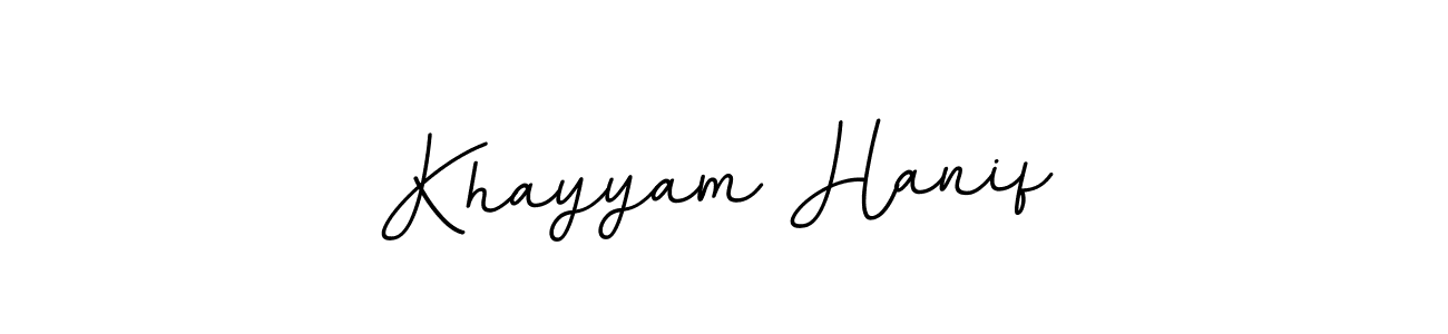Make a beautiful signature design for name Khayyam Hanif. With this signature (BallpointsItalic-DORy9) style, you can create a handwritten signature for free. Khayyam Hanif signature style 11 images and pictures png