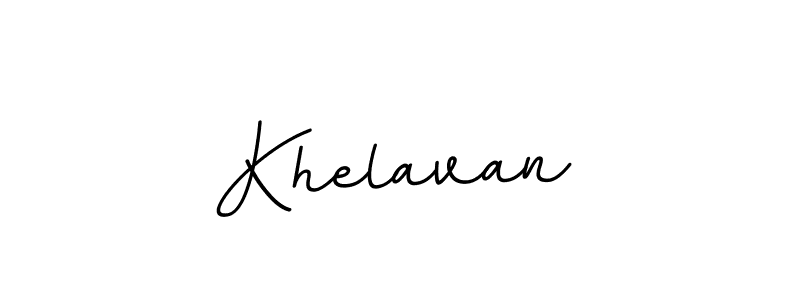 Create a beautiful signature design for name Khelavan. With this signature (BallpointsItalic-DORy9) fonts, you can make a handwritten signature for free. Khelavan signature style 11 images and pictures png