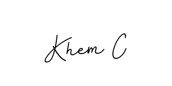 You should practise on your own different ways (BallpointsItalic-DORy9) to write your name (Khem C) in signature. don't let someone else do it for you. Khem C signature style 11 images and pictures png