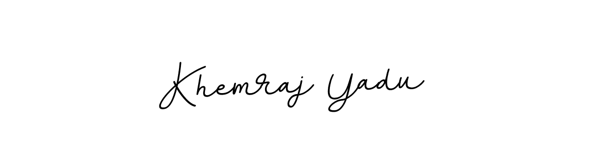 You should practise on your own different ways (BallpointsItalic-DORy9) to write your name (Khemraj Yadu) in signature. don't let someone else do it for you. Khemraj Yadu signature style 11 images and pictures png