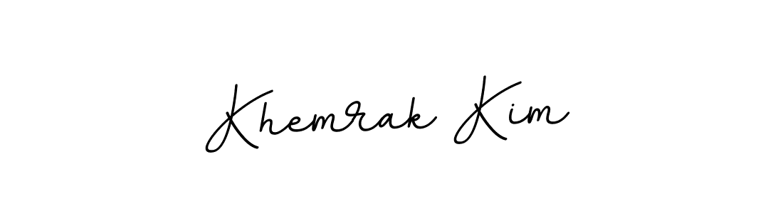 The best way (BallpointsItalic-DORy9) to make a short signature is to pick only two or three words in your name. The name Khemrak Kim include a total of six letters. For converting this name. Khemrak Kim signature style 11 images and pictures png