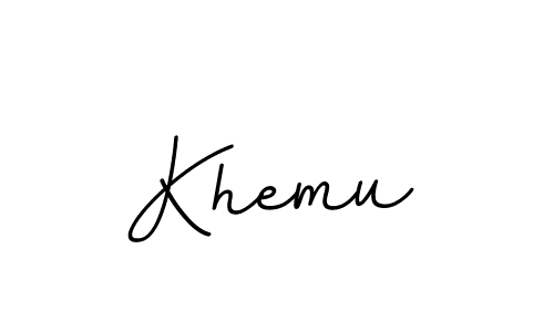 Design your own signature with our free online signature maker. With this signature software, you can create a handwritten (BallpointsItalic-DORy9) signature for name Khemu. Khemu signature style 11 images and pictures png