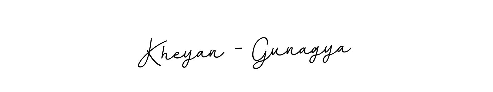 Design your own signature with our free online signature maker. With this signature software, you can create a handwritten (BallpointsItalic-DORy9) signature for name Kheyan - Gunagya. Kheyan - Gunagya signature style 11 images and pictures png