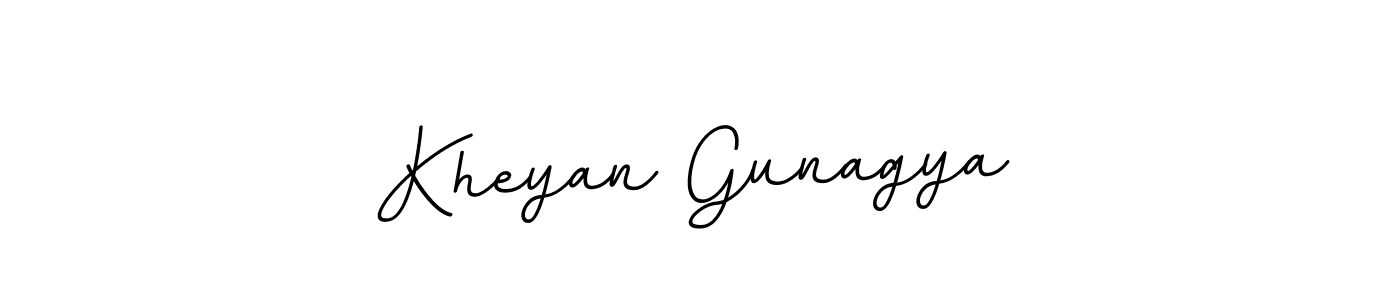 The best way (BallpointsItalic-DORy9) to make a short signature is to pick only two or three words in your name. The name Kheyan Gunagya include a total of six letters. For converting this name. Kheyan Gunagya signature style 11 images and pictures png