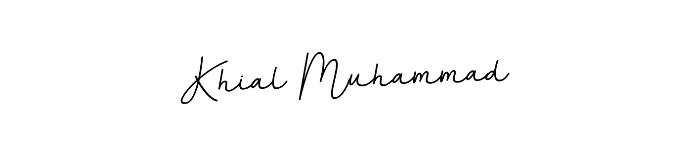 Make a beautiful signature design for name Khial Muhammad. With this signature (BallpointsItalic-DORy9) style, you can create a handwritten signature for free. Khial Muhammad signature style 11 images and pictures png