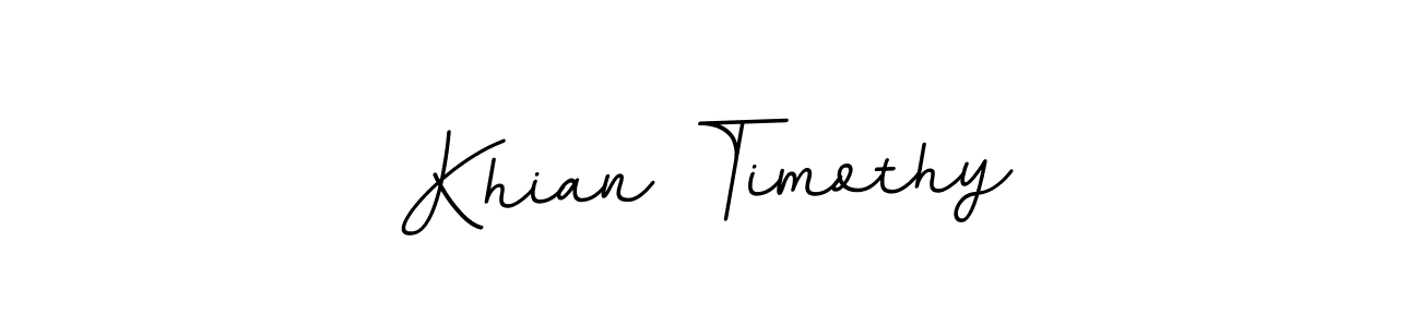 Use a signature maker to create a handwritten signature online. With this signature software, you can design (BallpointsItalic-DORy9) your own signature for name Khian Timothy. Khian Timothy signature style 11 images and pictures png