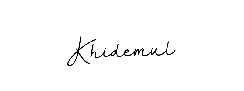 How to make Khidemul signature? BallpointsItalic-DORy9 is a professional autograph style. Create handwritten signature for Khidemul name. Khidemul signature style 11 images and pictures png