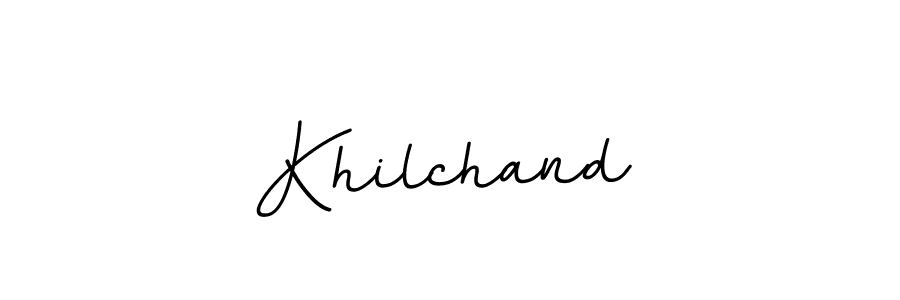 You should practise on your own different ways (BallpointsItalic-DORy9) to write your name (Khilchand) in signature. don't let someone else do it for you. Khilchand signature style 11 images and pictures png