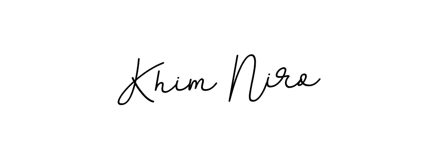 Design your own signature with our free online signature maker. With this signature software, you can create a handwritten (BallpointsItalic-DORy9) signature for name Khim Niro. Khim Niro signature style 11 images and pictures png