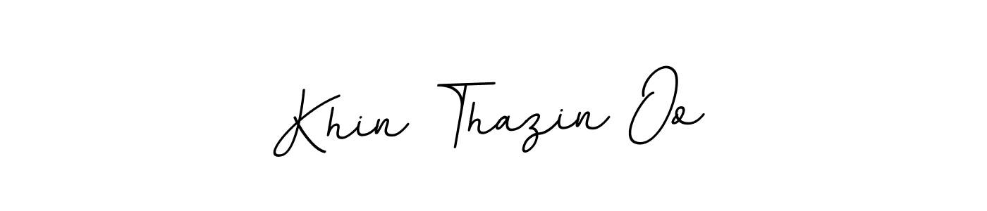 Create a beautiful signature design for name Khin Thazin Oo. With this signature (BallpointsItalic-DORy9) fonts, you can make a handwritten signature for free. Khin Thazin Oo signature style 11 images and pictures png